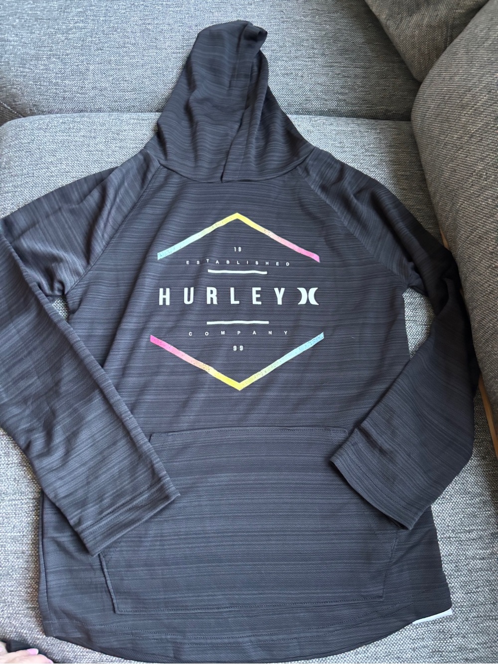 Hurley quick dry long sleeve hoodie youth medium boys or girls